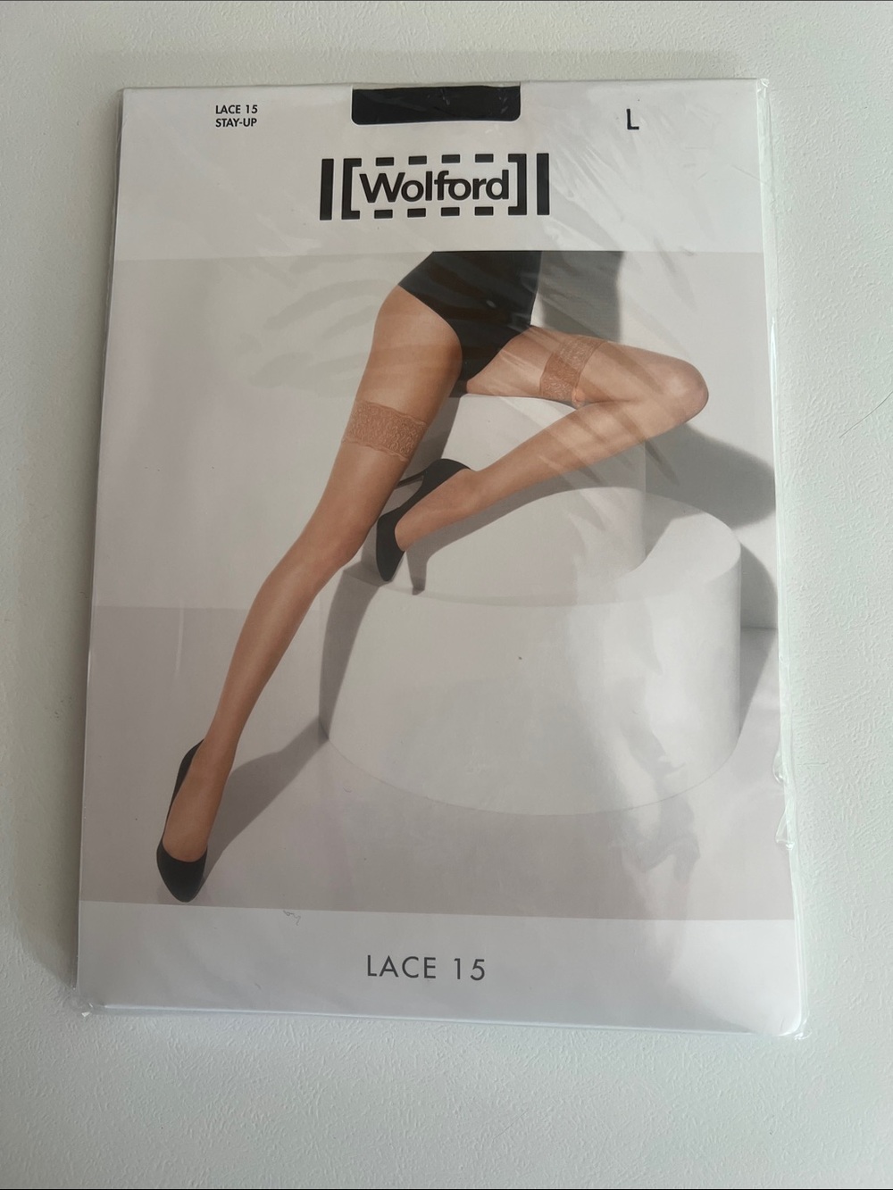 Wolford Lace 15 Stay-Up Sheer Thigh-Highs in Natural Beige